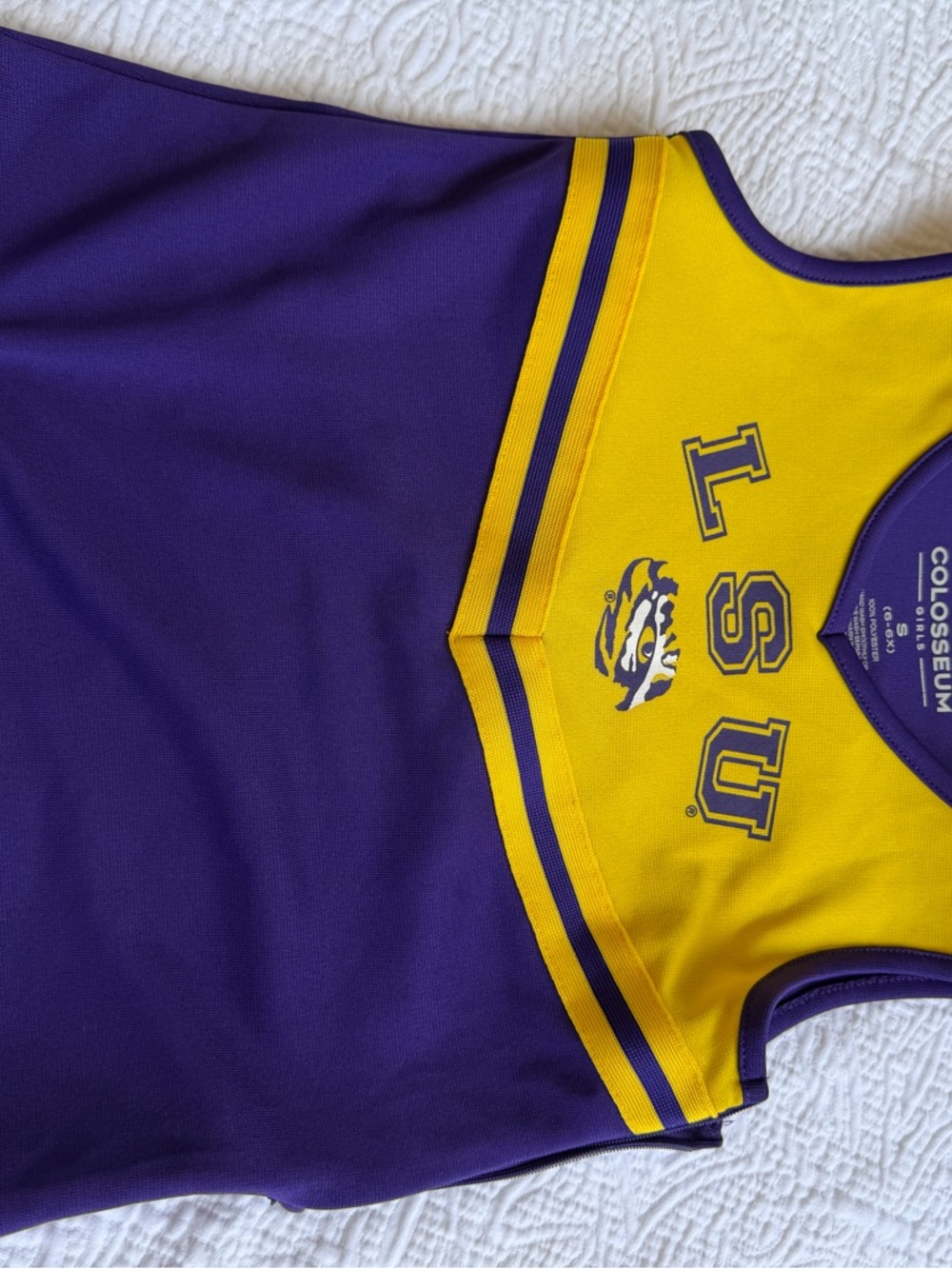 Colosseum Girls Purple and Yellow Jersey Top